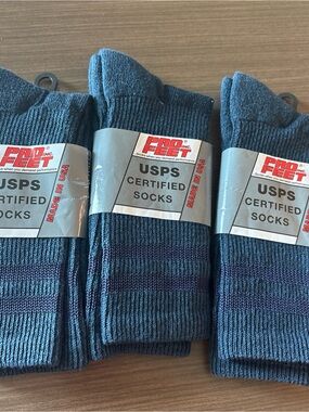 USPS Certified Men's Crew Socks in Blue